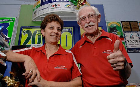 Annette Wood and Bob Sydenham from the South Lismore Newsagency. Annette Wood and Bob Sydenham from the South Lismore Newsagency.