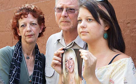 The family of Yaicha Thomas – mother Robyn, father Norm and sister Mia – on the steps of the NSW Parliament in Sydney. Yaicha died in a car crash at Tabbimoble in 2006. The family of Yaicha Thomas – mother Robyn, father Norm and sister Mia – on the steps of the NSW Parliament in Sydney. Yaicha died in a car crash at Tabbimoble in 2006.