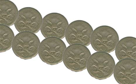 Could we see the end of the 5 cent piece? Could we see the end of the 5 cent piece?