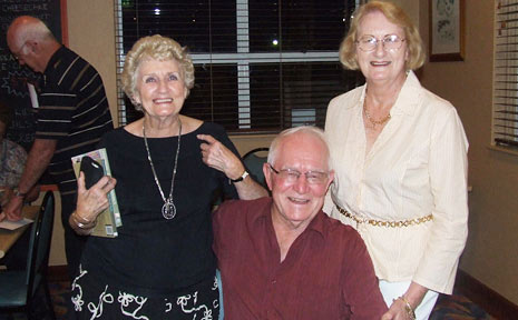 Betty Hancock (left) and Elma Hancock with author Jim Brigginshaw at the launch of his new book Over My Dead Body. Betty Hancock (left) and Elma Hancock with author Jim Brigginshaw at the launch of his new book Over My Dead Body.