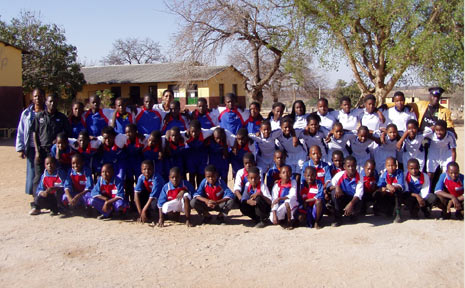 Babati Primary School girls and boys with soccer gear donated by Football Far North Coast and presented to them by Richmond Hill’s Richard Buss. Babati Primary School girls and boys with soccer gear donated by Football Far North Coast and presented to them by Richmond Hill’s Richard Buss.