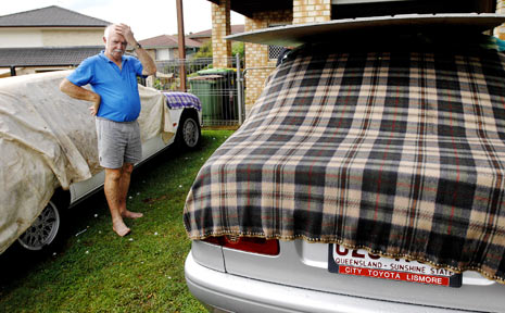 BOB Favell was in Goonellabah on holiday from Brisbane when Tuesday’s storm struck. BOB Favell was in Goonellabah on holiday from Brisbane when Tuesday’s storm struck.