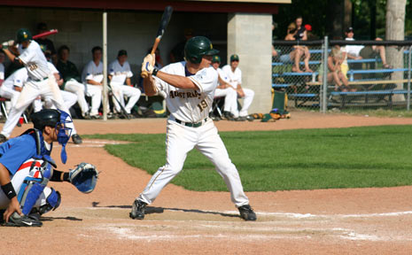 James Linger batting for Australia in the Olympic qualifying tournament last year. James Linger batting for Australia in the Olympic qualifying tournament last year.