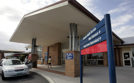 The main entrance of Caloundra Hospital. The main entrance of Caloundra Hospital.
