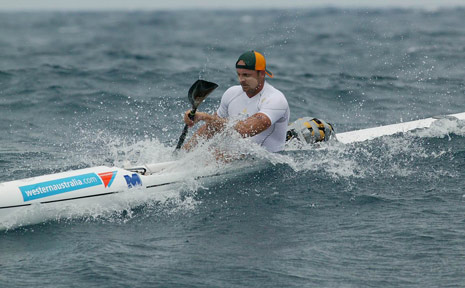 Byron Bay’s Kurt Tutt finished a very creditable sixth in a 73-man field in last Saturday’s Surf Ski World Cup event in Perth. Byron Bay’s Kurt Tutt finished a very creditable sixth in a 73-man field in last Saturday’s Surf Ski World Cup event in Perth.