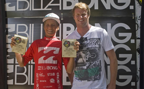 Soli is pictured with world number three surfer and event namesake Taj Burrow. Soli is pictured with world number three surfer and event namesake Taj Burrow.