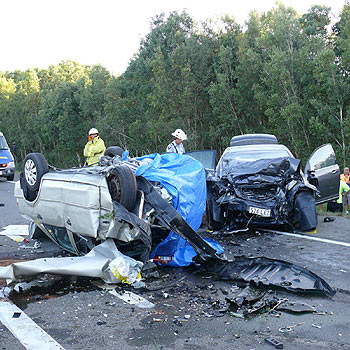 Scene of the fatal car accident on the David Low Way, near Marcoola. Scene of the fatal car accident on the David Low Way, near Marcoola.