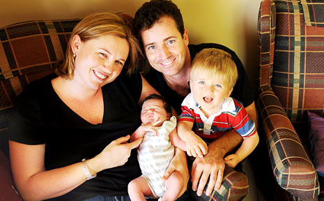 HAPPY FAMILY: Danny and Aurora O’Sullivan, of Lismore, with their 19-month-old son Lachlan and new baby daughter, Lily. HAPPY FAMILY: Danny and Aurora O’Sullivan, of Lismore, with their 19-month-old son Lachlan and new baby daughter, Lily.
