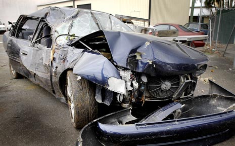 The 27-year-old driver of this car died in a single-vehicle crash at Wardell on Saturday morning. The 27-year-old driver of this car died in a single-vehicle crash at Wardell on Saturday morning.