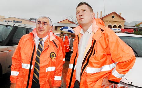 LOST IN THOUGHT: Premier Nathan Rees pictured with Lismore MP Thomas George. Mr Rees has described Nationals voters in coastal seats as ‘spivs’. Tell us what you think Mr Rees and Mr George are thinking in this picture and post your answers to ‘I’m no spiv’, c/o The Northern Star, PO Box 423, Lismore, 2480. LOST IN THOUGHT: Premier Nathan Rees pictured with Lismore MP Thomas George. Mr Rees has described Nationals voters in coastal seats as ‘spivs’. Tell us what you think Mr Rees and Mr George are thinking in this picture and post your answers to ‘I’m no spiv’, c/o The Northern Star, PO Box 423, Lismore, 2480.