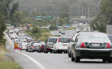 Congestion on the Bruce Highway. Congestion on the Bruce Highway.