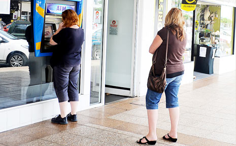 HOLE IN THE WALL: Fees as high as $5 can now be charged by banks every time you make a transaction from a different bank’s ATM machine. HOLE IN THE WALL: Fees as high as $5 can now be charged by banks every time you make a transaction from a different bank’s ATM machine.