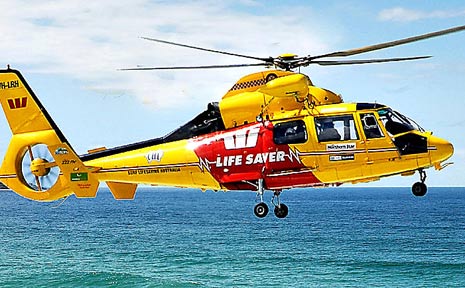 The Westpac community rescue helicopter. The Westpac community rescue helicopter.