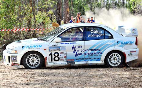 Nathan Quinn is looking to upgrade from his aging Mitsubishi Evo V to remain competitive in the Australian Rally Championship. Nathan Quinn is looking to upgrade from his aging Mitsubishi Evo V to remain competitive in the Australian Rally Championship.