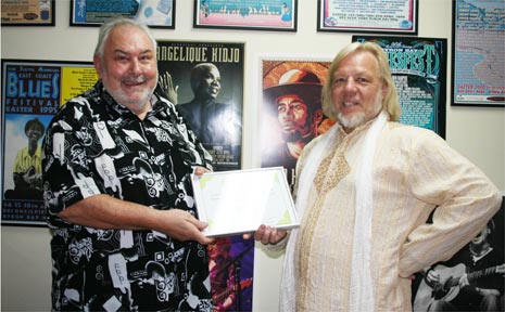 Bluesfest director Peter Noble (left) with Northern Rivers Community Foundation chair Christopher Dean at the launch of the Bluesfest fund last week. Bluesfest director Peter Noble (left) with Northern Rivers Community Foundation chair Christopher Dean at the launch of the Bluesfest fund last week.
