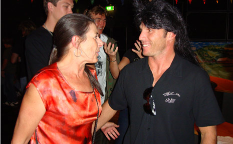 As well as surfing, Danny is a big motor racing fan which explains the ‘Bathurst’ theme of the night – and also the mullet wig he is wearing in the photograph which seems to have captured the imagination of Cr Barham. As well as surfing, Danny is a big motor racing fan which explains the ‘Bathurst’ theme of the night – and also the mullet wig he is wearing in the photograph which seems to have captured the imagination of Cr Barham.