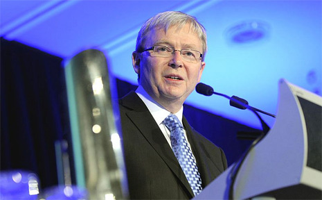 Prime Minister Kevin Rudd. Prime Minister Kevin Rudd.
