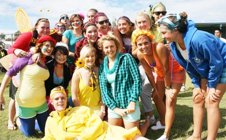 Pictured are senior students who were among the more colourful participants.
Pictured are senior students who were among the more colourful participants.