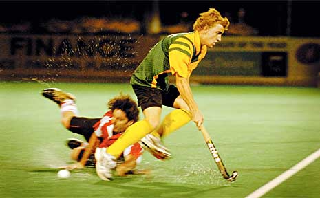 City Bears player Ryan Cameron controls possession against Avros in a recent A-grade match. City Bears player Ryan Cameron controls possession against Avros in a recent A-grade match.
