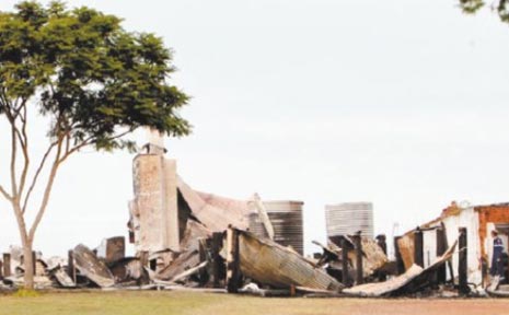 The remnants of the Caboonbah Homestead after it was ravaged by fire. The remnants of the Caboonbah Homestead after it was ravaged by fire.