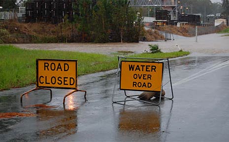 Image taken at Railway Parade in the Glasshouse Mountains. The road has been closed, since about 7:30am, yet numerous cars/ 4WDs try to attempt to get through and have ended up being towed away due to the high levels of water. Image taken at Railway Parade in the Glasshouse Mountains. The road has been closed, since about 7:30am, yet numerous cars/ 4WDs try to attempt to get through and have ended up being towed away due to the high levels of water.
