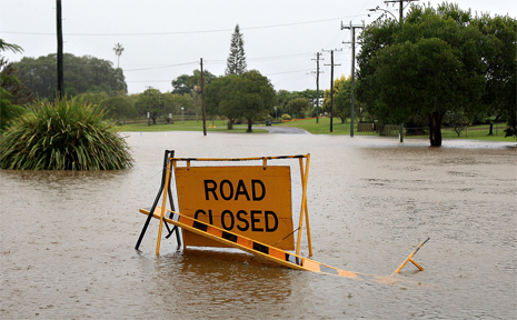 Roads were closed in South Murwillumbah Thursday. Roads were closed in South Murwillumbah Thursday.
