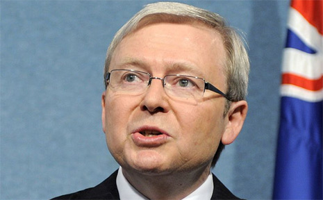 Prime Minister Kevin Rudd. Prime Minister Kevin Rudd.