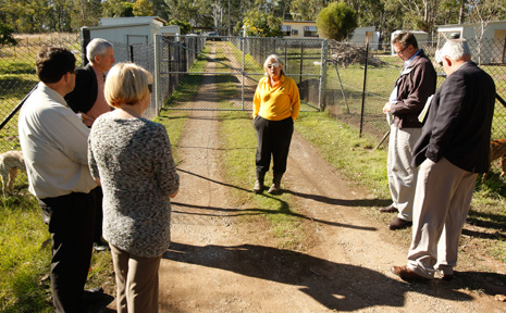 Happy Paws operator Sally Rogers talks to councillors at recent site inspection Happy Paws operator Sally Rogers talks to councillors at recent site inspection