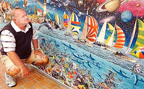 Hervey Bay's Allan Sellke has a big addiction to big puzzles, especially after finishing the world's biggest commercially available jigsaw puzzle. Hervey Bay's Allan Sellke has a big addiction to big puzzles, especially after finishing the world's biggest commercially available jigsaw puzzle.