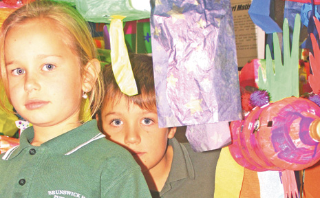 Brooke Gassner-Ferrier (left) and Kelsey McAleer with some of the school’s art works.
Brooke Gassner-Ferrier (left) and Kelsey McAleer with some of the school’s art works.