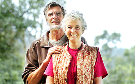 DEFENDERS: Terania Creek locals and environmental activists, Nan and Hugh Nicholson at their home with views of the rain forest they fought so had to protect. DEFENDERS: Terania Creek locals and environmental activists, Nan and Hugh Nicholson at their home with views of the rain forest they fought so had to protect.