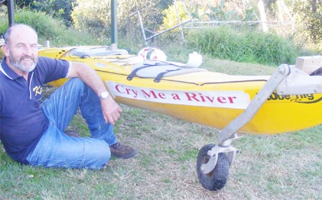 PADDLING FOR WATER: Alstonville’s Steve Posselt has embarked on another long-distance kayak trip to raise awareness of water issues. PADDLING FOR WATER: Alstonville’s Steve Posselt has embarked on another long-distance kayak trip to raise awareness of water issues.