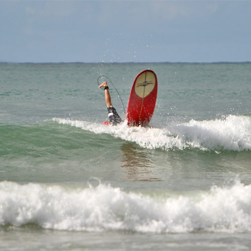 A Sunshine Coast surfer is wiped out. A Sunshine Coast surfer is wiped out.