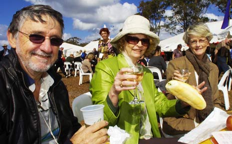 Phil and Anne Diamond, with Tricia Hudson, all of Suffolk Park, enjoying the finer things of life on Saturday. Phil and Anne Diamond, with Tricia Hudson, all of Suffolk Park, enjoying the finer things of life on Saturday.
