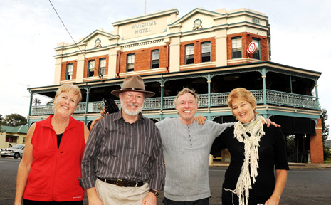 AT LAST: In front of the Winsome Hotel yesterday were Lismore Soup Kitchen vice-president Margaret Lord, volunteer centre manager John Paterson, former Winsome owner Dallas Bayly, and Soup Kitchen volunteer Mieke Bell. AT LAST: In front of the Winsome Hotel yesterday were Lismore Soup Kitchen vice-president Margaret Lord, volunteer centre manager John Paterson, former Winsome owner Dallas Bayly, and Soup Kitchen volunteer Mieke Bell.