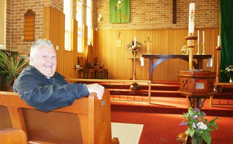 Father Gary Priest in St Paul’s Anglican Church, Byron Bay. He will retire on August 30. Father Gary Priest in St Paul’s Anglican Church, Byron Bay. He will retire on August 30.