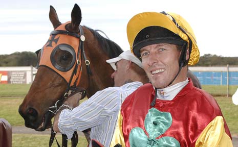 Byron Bay Cup winner Surety and jockey Peter Graham. Byron Bay Cup winner Surety and jockey Peter Graham.
