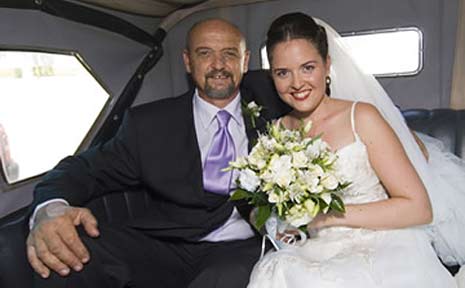 George Dobson on his daughter's wedding day. George Dobson on his daughter's wedding day.