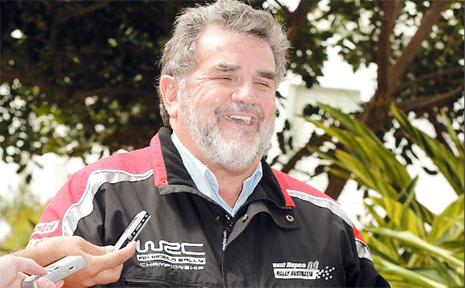 BOARD chairman of Repco Rally Australia, Alan Evans, at a press conference yesterday. BOARD chairman of Repco Rally Australia, Alan Evans, at a press conference yesterday.