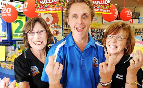 EVERYONE’S SMILING: Goonellabah Newsagency staff (from left) sales assistant Susie Wales, opening manager Tony McLean and accounts manager Jenni Sharpe celebrate their winning streak. EVERYONE’S SMILING: Goonellabah Newsagency staff (from left) sales assistant Susie Wales, opening manager Tony McLean and accounts manager Jenni Sharpe celebrate their winning streak.