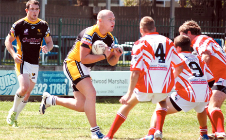 POWERHOUSE South Tweed second-rower lain Windley on the charge against Currumbin last week in the preliminary final teammate Dean Haywood in support. POWERHOUSE South Tweed second-rower lain Windley on the charge against Currumbin last week in the preliminary final teammate Dean Haywood in support.