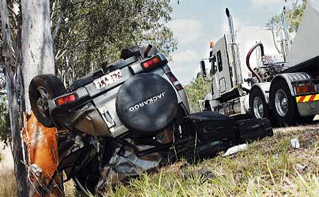 Two vehicles carrying three people collided about 20km north of Gin Gin on Tuesday morning. Two vehicles carrying three people collided about 20km north of Gin Gin on Tuesday morning.