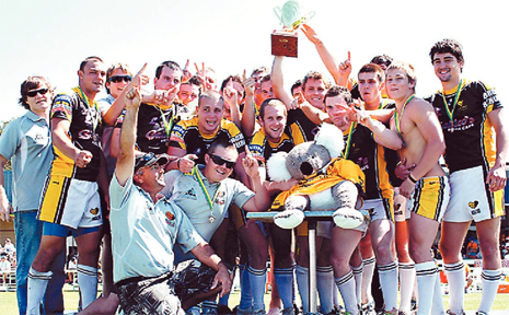 The South Tweed Koalas Under 19 players and coaching staff celebrate their grand final victory. The win ended the club's difficult season on a high note. The South Tweed Koalas Under 19 players and coaching staff celebrate their grand final victory. The win ended the club's difficult season on a high note.