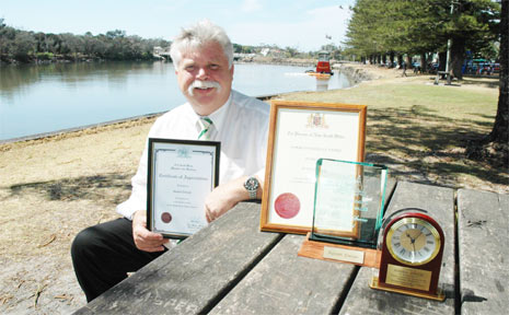 Russell Siwicki says he feels very humbled to have received the awards. Picture: Kate O’Neill Russell Siwicki says he feels very humbled to have received the awards. Picture: Kate O’Neill