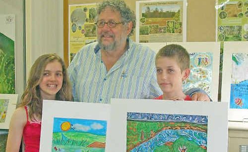 Talia Fell, Steve Parish and Sam Lucas with their winning artworks at the WetlandCare competition awards ceremony earlier this year. Talia Fell, Steve Parish and Sam Lucas with their winning artworks at the WetlandCare competition awards ceremony earlier this year.