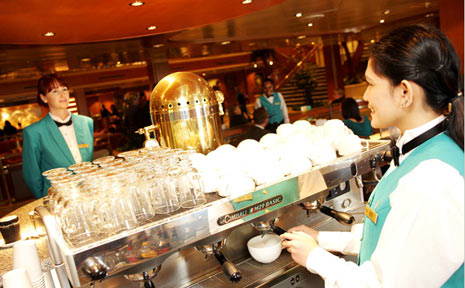 Learn how to make the best coffee with a barista course on board the Pacific Dawn. Learn how to make the best coffee with a barista course on board the Pacific Dawn.