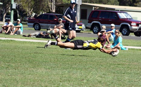 Diving for the line. Some action from a women’s match at last year’s tournament. Diving for the line. Some action from a women’s match at last year’s tournament.