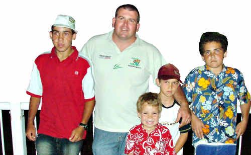 ANDREW Turnbull with sons Corey, Marcus, Benjamin and Christopher. ANDREW Turnbull with sons Corey, Marcus, Benjamin and Christopher.