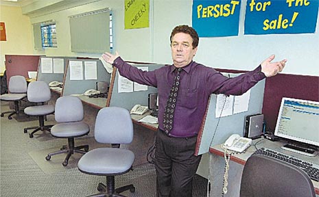 Steve Maxwell says there are plenty of vacancies at Astro Alloys' call centre for those who are looking for work. Steve Maxwell says there are plenty of vacancies at Astro Alloys' call centre for those who are looking for work.