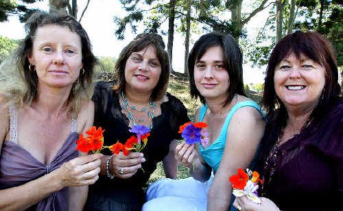 Reclaim the Night artist Tania Summerell, support worker Trudy O'Dwyer, bookkeeper Amy Hanna and support worker Vicki Ridley. Reclaim the Night artist Tania Summerell, support worker Trudy O'Dwyer, bookkeeper Amy Hanna and support worker Vicki Ridley.